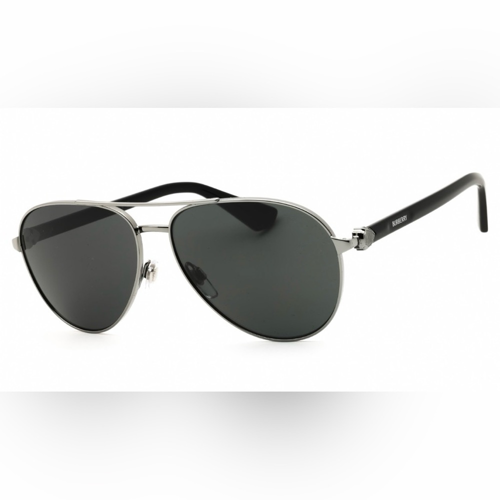 Burberry Gun Metal Aviator Sunglasses (NWT)